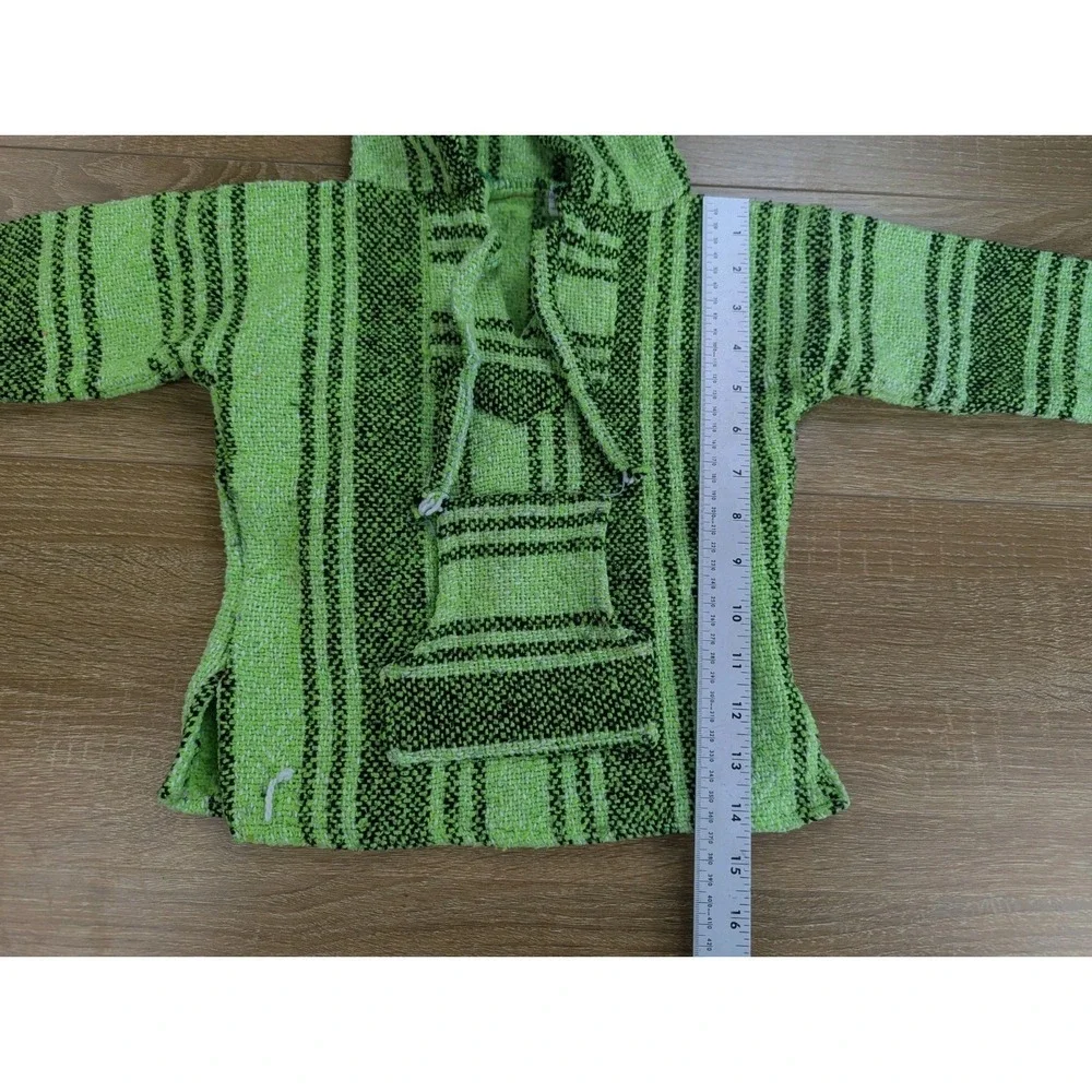 Mexican Baja Surfer Hoodie Children Green size 2-3 toddler